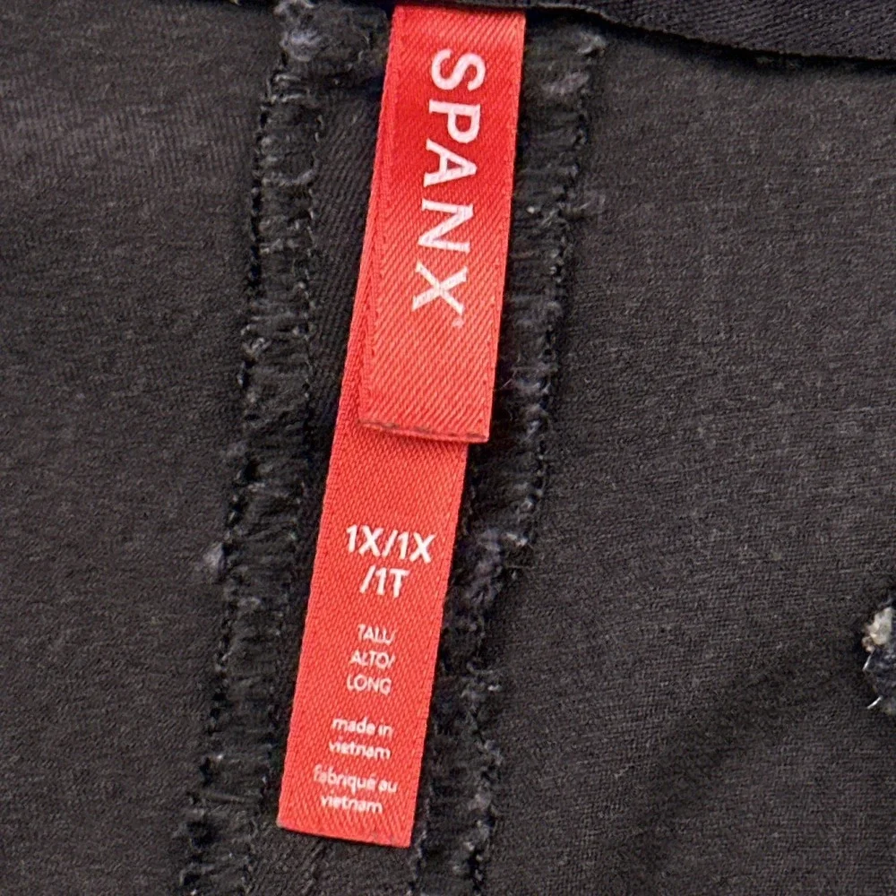 Spanx On The Go‎ Kick Flare Pants Womens 1XT TALL Black High Rise Stretch